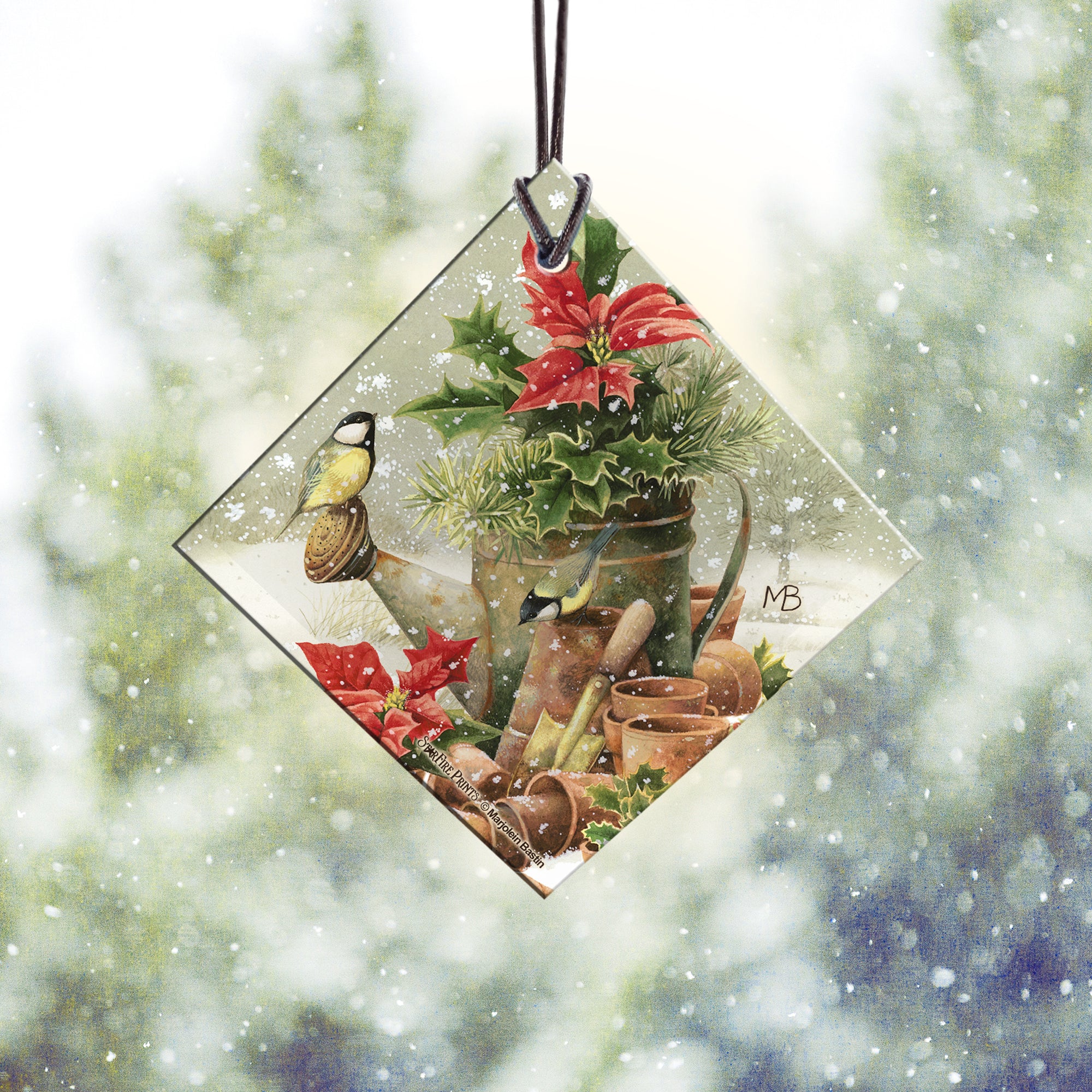 Marjolein Bastin (Winter Flowers) StarFire Prints™ Hanging Glass Print SPSQU681